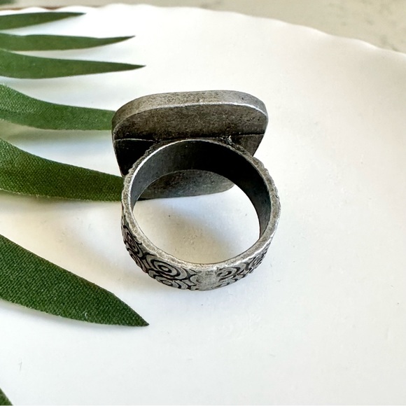 2/$30🌵 Antiqued Silver House Under The Stars And Sky Ring Rustic Boho NEW Sz 8 - Picture 9 of 11